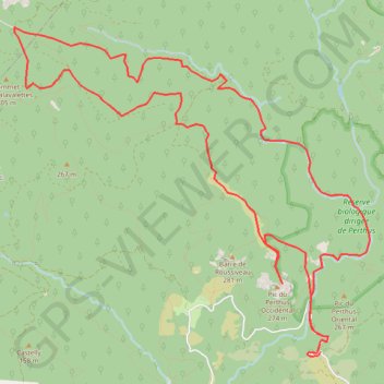 Itinéraire Esterel centre par le Perthus, distance, dénivelé, altitude, carte, profil, trace GPS