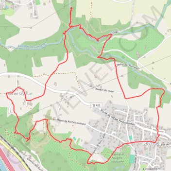 Itinéraire Seyssuel (38), distance, dénivelé, altitude, carte, profil, trace GPS