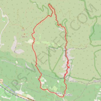 Itinéraire Gorge du Régalon, distance, dénivelé, altitude, carte, profil, trace GPS
