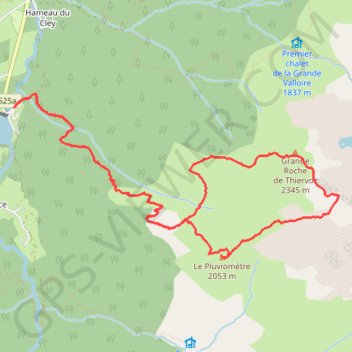Itinéraire Grande Roche et Passage Odru, distance, dénivelé, altitude, carte, profil, trace GPS
