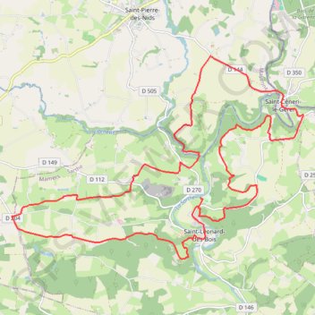 Itinéraire Alpes Mancelles - Montaigu, distance, dénivelé, altitude, carte, profil, trace GPS