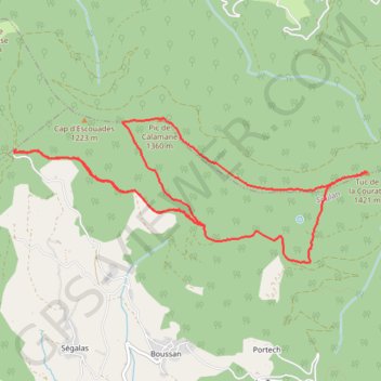 Itinéraire Tuc de la Courate, distance, dénivelé, altitude, carte, profil, trace GPS