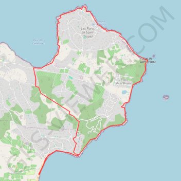 Itinéraire Saint TROPEZ 83, distance, dénivelé, altitude, carte, profil, trace GPS