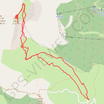 Itinéraire Pic de Gleize, distance, dénivelé, altitude, carte, profil, trace GPS