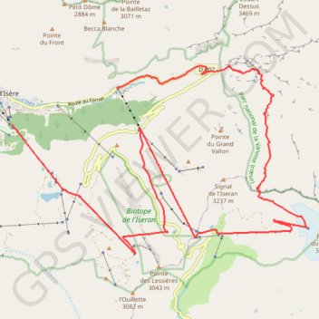Itinéraire Col Pers Torsaï, distance, dénivelé, altitude, carte, profil, trace GPS