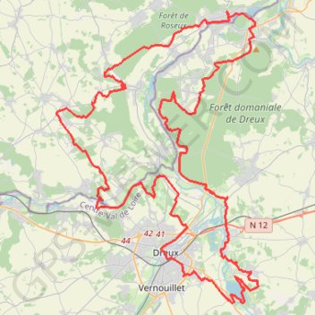 Itinéraire Boucle VTT depuis Cherisy, distance, dénivelé, altitude, carte, profil, trace GPS