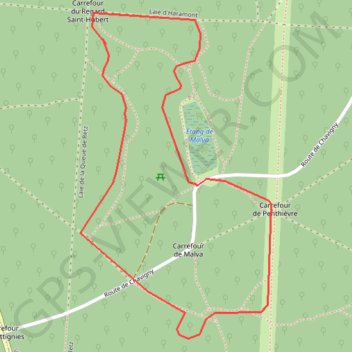 Itinéraire Les Cotrets, distance, dénivelé, altitude, carte, profil, trace GPS
