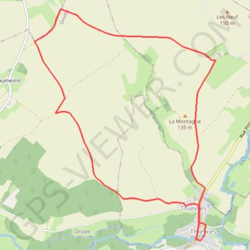 Itinéraire Sentier du Fay - Grand-Rullecourt, distance, dénivelé, altitude, carte, profil, trace GPS