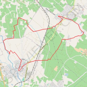 Itinéraire Entre Libron et Art Roman - Lieuran-les-Béziers, distance, dénivelé, altitude, carte, profil, trace GPS