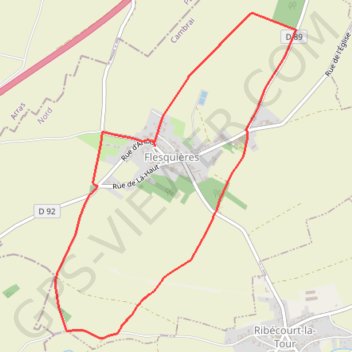 Itinéraire Sur la route des Tanks - Flesquières, distance, dénivelé, altitude, carte, profil, trace GPS