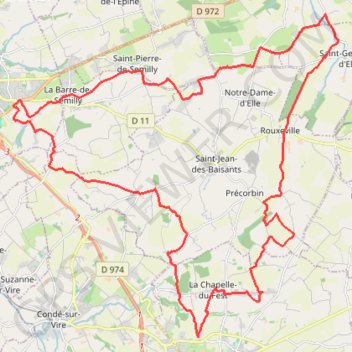 Itinéraire 1 - JR parcours 40km, distance, dénivelé, altitude, carte, profil, trace GPS