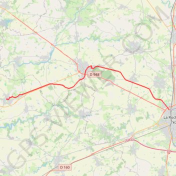 Itinéraire De La Roche-sur-Yon à Coëx, distance, dénivelé, altitude, carte, profil, trace GPS