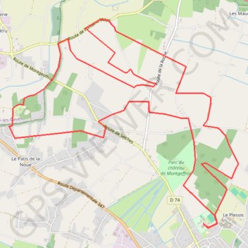 Itinéraire Autour de Mazé 49, distance, dénivelé, altitude, carte, profil, trace GPS