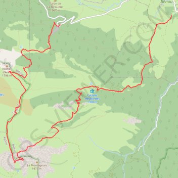 Itinéraire Artigasse - Pic de Mail Massibet - Chapelle de Hondas, distance, dénivelé, altitude, carte, profil, trace GPS