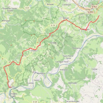 Itinéraire parcours_56966 jour 13, distance, dénivelé, altitude, carte, profil, trace GPS