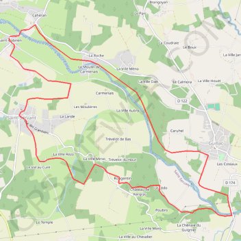 Itinéraire Circuit de Saint-Gobrien - Saint-Servant, distance, dénivelé, altitude, carte, profil, trace GPS