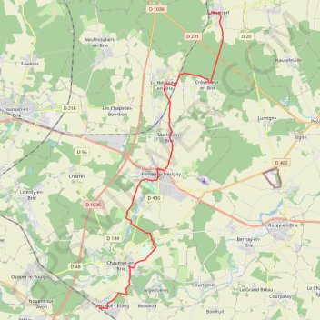 Itinéraire Verneuil-Mortcerf, distance, dénivelé, altitude, carte, profil, trace GPS