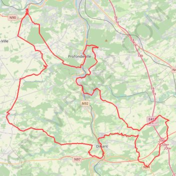 Itinéraire Tour de Namur Cyclo 2024, distance, dénivelé, altitude, carte, profil, trace GPS