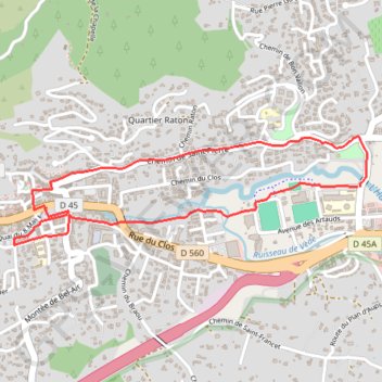 Itinéraire BL-Auriol-112018, distance, dénivelé, altitude, carte, profil, trace GPS