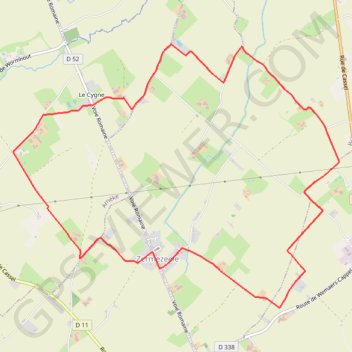 Itinéraire Circuit des seigneurs de la Weesche - Zermezeele, distance, dénivelé, altitude, carte, profil, trace GPS