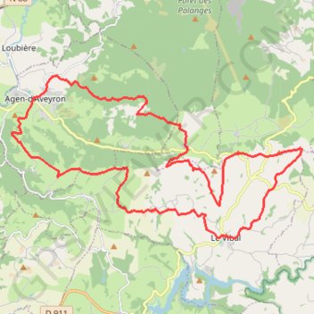 Itinéraire De Barry à Agen-d'Aveyron, jusqu'à Saint-Martin-de-Cormières - Le Vibal, distance, dénivelé, altitude, carte, profil, trace GPS