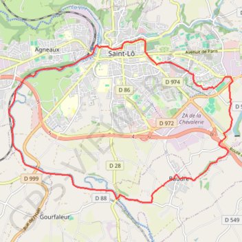 Itinéraire Le pays Saint-Lôis - chemin de halage, distance, dénivelé, altitude, carte, profil, trace GPS