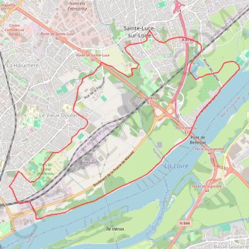 Itinéraire Grand Blottereau à Nantes, distance, dénivelé, altitude, carte, profil, trace GPS