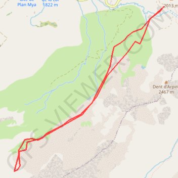 Itinéraire Combe arpire, distance, dénivelé, altitude, carte, profil, trace GPS