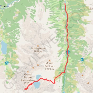 Itinéraire Lac et Col d'Estibe Aute, distance, dénivelé, altitude, carte, profil, trace GPS