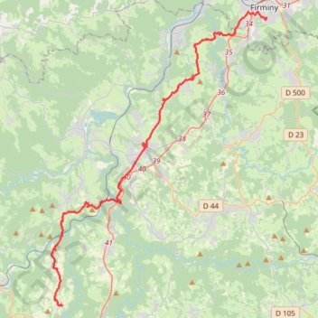 Itinéraire Beaux Firmin, distance, dénivelé, altitude, carte, profil, trace GPS