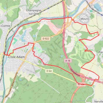 Itinéraire Le pavillon chinois, distance, dénivelé, altitude, carte, profil, trace GPS