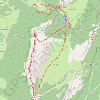 Itinéraire Mont Pinet et Sangle du Fouda Blanc, distance, dénivelé, altitude, carte, profil, trace GPS
