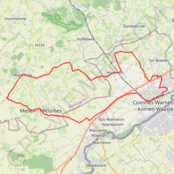 Itinéraire Route A - Messines, distance, dénivelé, altitude, carte, profil, trace GPS