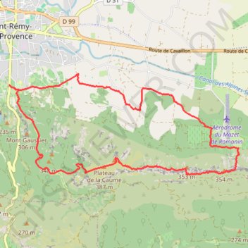 Itinéraire La crête des Alpilles, distance, dénivelé, altitude, carte, profil, trace GPS