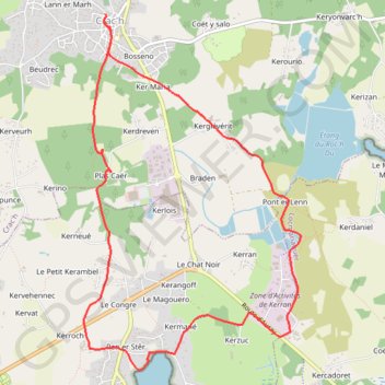 Itinéraire CRACH - Saint PHIL, distance, dénivelé, altitude, carte, profil, trace GPS