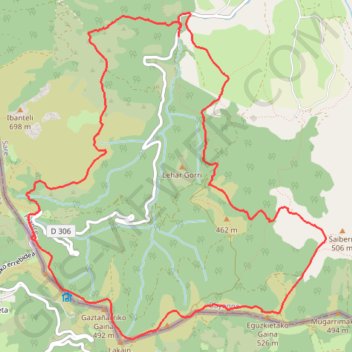 Itinéraire Le circuit des palombières, distance, dénivelé, altitude, carte, profil, trace GPS