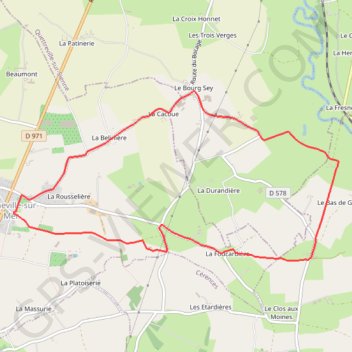 Itinéraire Les Vallées - Muneville-sur-Mer, distance, dénivelé, altitude, carte, profil, trace GPS