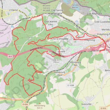 Itinéraire Rando Leclerc Betting, distance, dénivelé, altitude, carte, profil, trace GPS