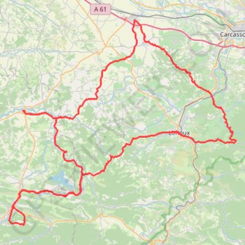 Itinéraire 2020-12-31 - voie verte en pyrénées cathare, distance, dénivelé, altitude, carte, profil, trace GPS