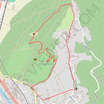 Itinéraire Boucle de Cevins 73730, distance, dénivelé, altitude, carte, profil, trace GPS