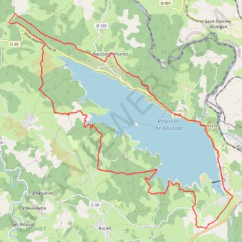 Itinéraire Gévaudan - Circuit du tour du Lac, distance, dénivelé, altitude, carte, profil, trace GPS
