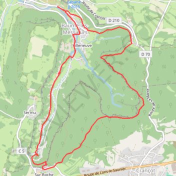 Itinéraire La reculée de Baume les Messieurs, distance, dénivelé, altitude, carte, profil, trace GPS
