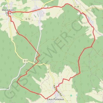Itinéraire Le circuit des Voirloups, distance, dénivelé, altitude, carte, profil, trace GPS