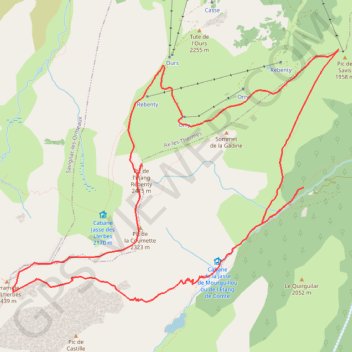 Itinéraire L'étang de comte et le pic de l'étang rébenty, distance, dénivelé, altitude, carte, profil, trace GPS