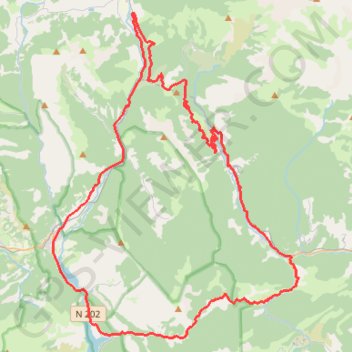 Itinéraire Verdon et Vaïre - Alpes de Haute-Provence, distance, dénivelé, altitude, carte, profil, trace GPS