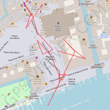 Itinéraire Venise, distance, dénivelé, altitude, carte, profil, trace GPS