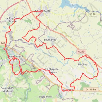 Itinéraire Randonnée de la Tessouale, distance, dénivelé, altitude, carte, profil, trace GPS