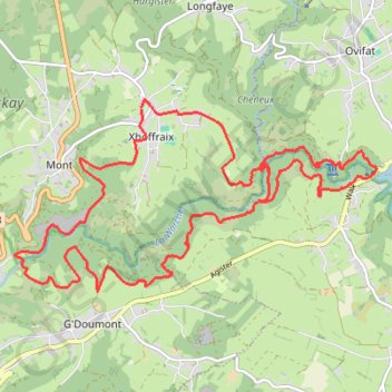Itinéraire Malmedy 22 - Les crêtes de la Warche, distance, dénivelé, altitude, carte, profil, trace GPS