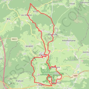 Itinéraire Autour de lierneux, distance, dénivelé, altitude, carte, profil, trace GPS