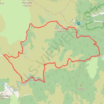 Itinéraire Lanuguedoc-Roussilon 001 : Pic Casini, distance, dénivelé, altitude, carte, profil, trace GPS
